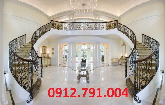 Cầu thang sắt sang trọng cho biệt thự